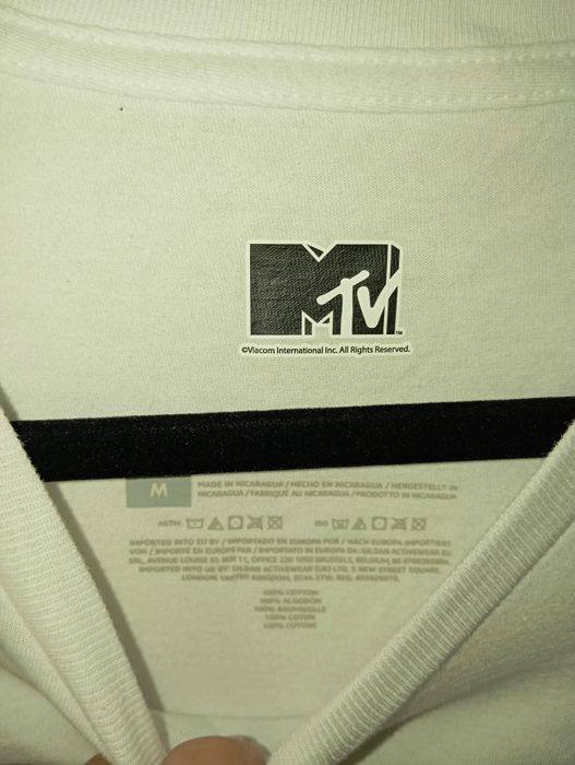 T-shirt bawełniany z logo MTV