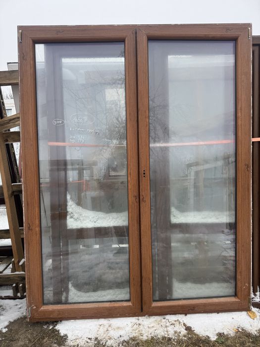 1x okno 176x224 zloty dab obustronny plastikowe otwierany slupek (ru)