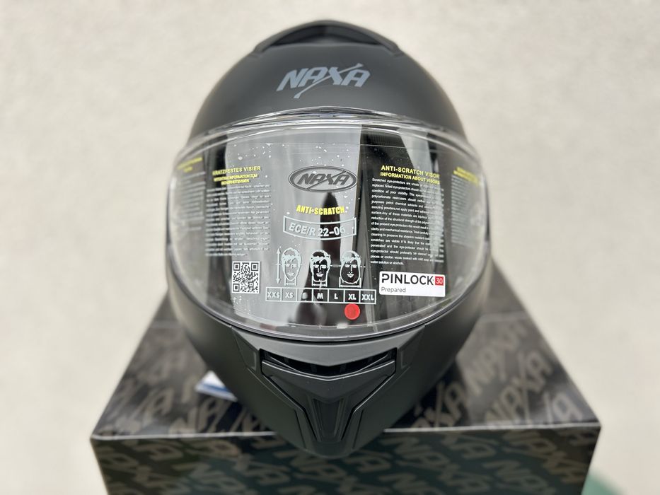 Kask motocyklowy modulowy NAXA FF1 rozmiar XXL 63-64cm,czarny,Szczeka!