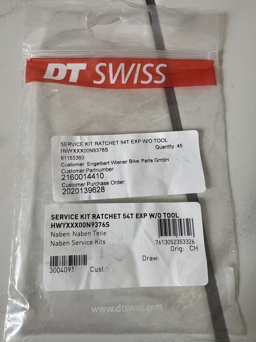Service kit DT Swiss ratchet 36t EXP.