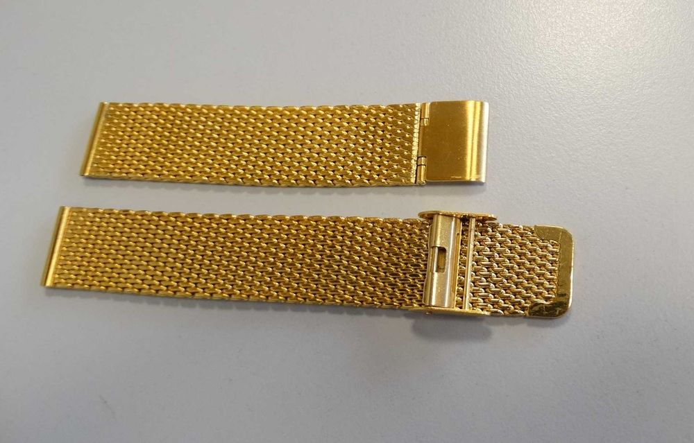 Bransoleta mesh 18mm do zegarka milano siatkowa złota