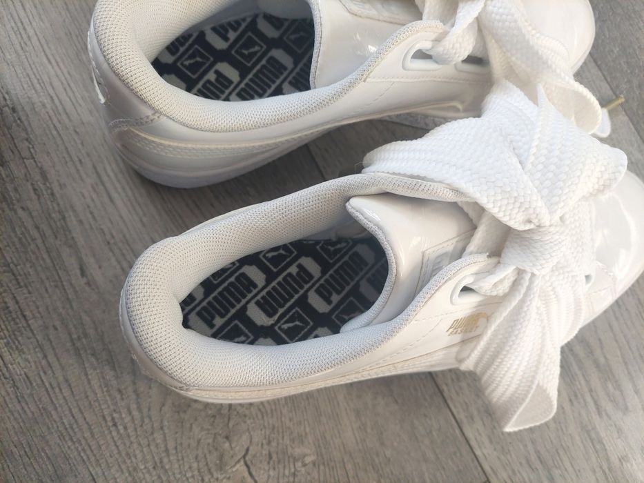 Śliczne białe buty puma basket 38