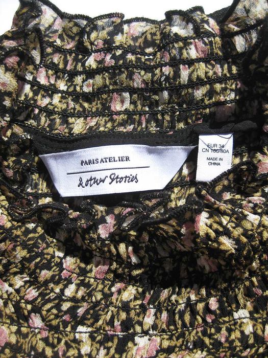 Цветочное лёгкое шифоновое платье с рукавом & Other Stories XS S