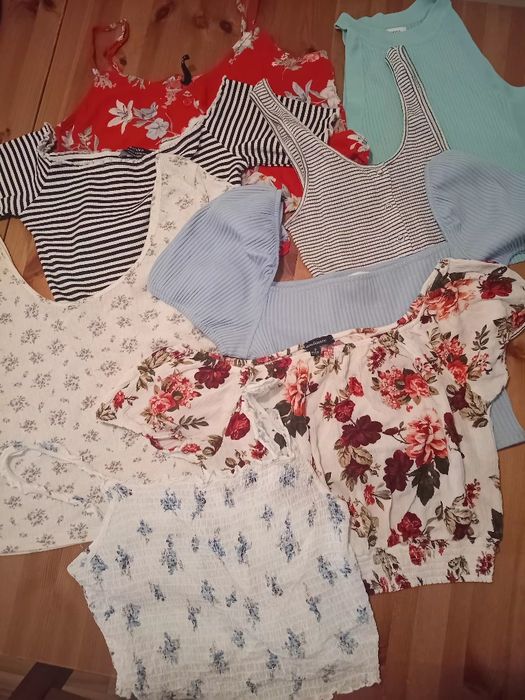 8 topów dziewczęcych rozm. S/M