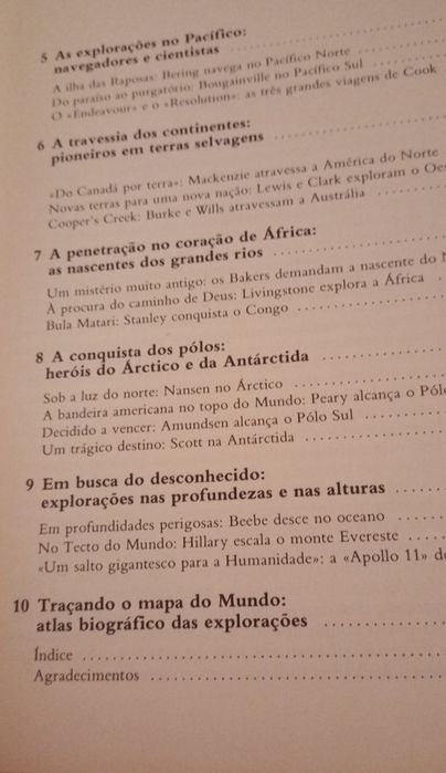 Livro " os grandes exploradores de todos os tempos"