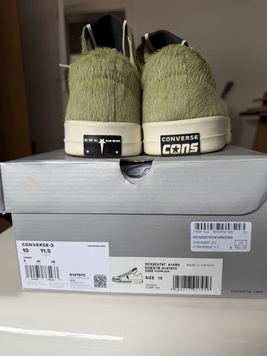 Converse x DRKSHDW One Str Green Rick Owens Конверс Рік Оуенс Даркшедоу Кеди
