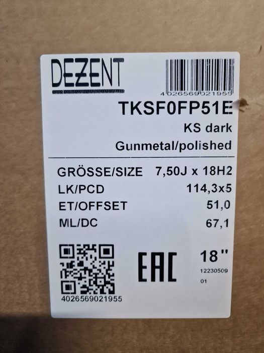 NOWE alufelgi HONDA 18" 5x114,3 Accord Civic HR-V CR-V - Grafit Pol