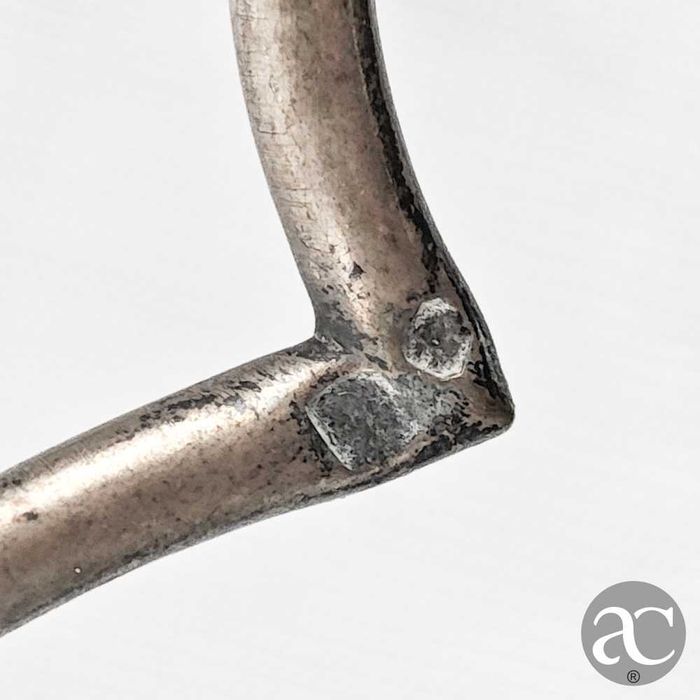 Tinteiro em mármore, prata portuguesa e vidro com pés em prata