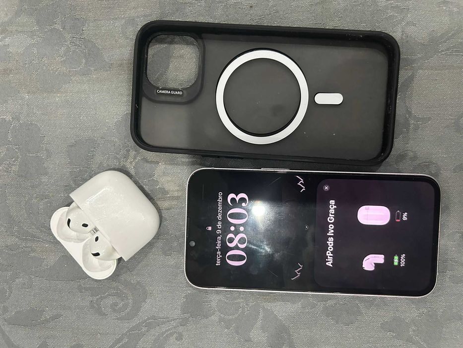 iPhone 14 + AirPods (como novo)