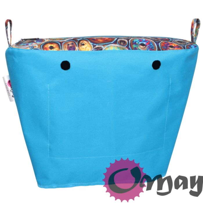 Niebieski organizer do OBAG STANDARD donutsy morski 2 kieszenie OMAY