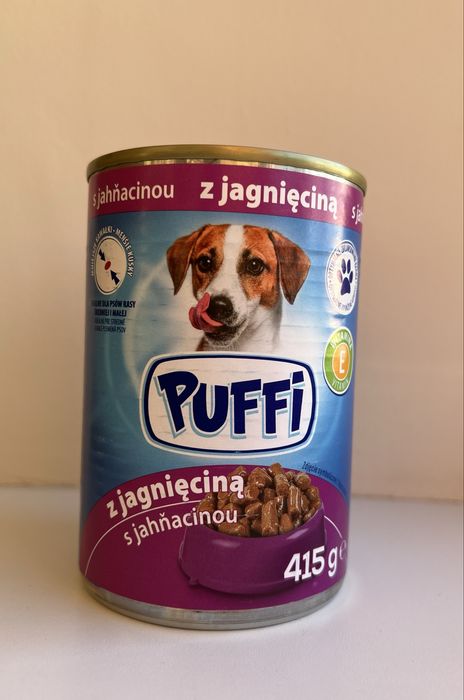 Продам вологий корм для собак PUFFI, банка 415 г.