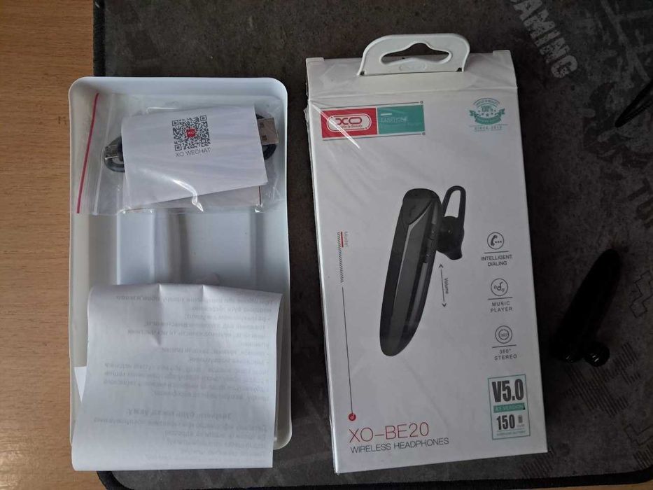 Bluetooth-гарнитура XO BE20 Black (XO-BE20-BK)