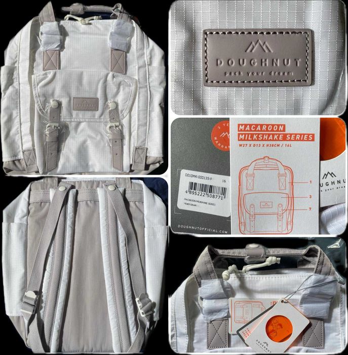 Plecak Doughnut, seria: Macaroon Milkshake Series, kolor: Milky Grape