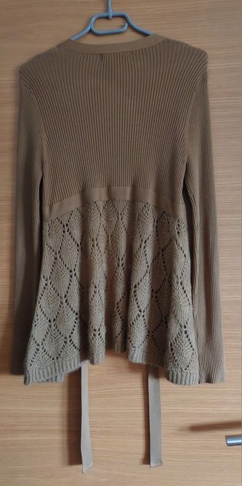 Camel Knit Coat, Size ML64585810794115123