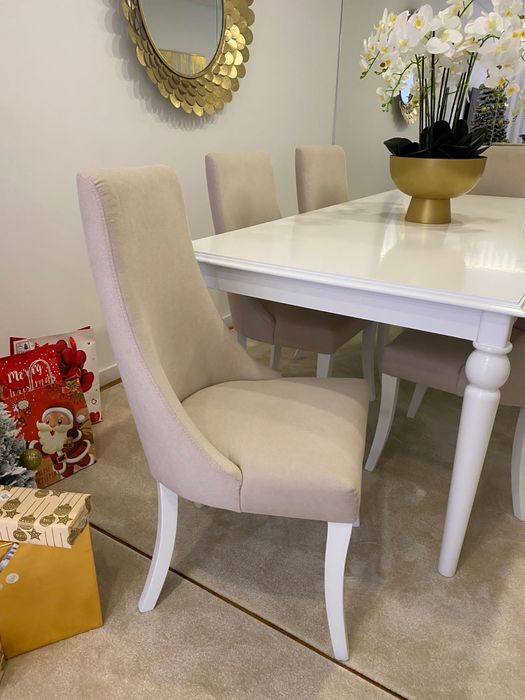 Mesa de jantar e seis cadeiras