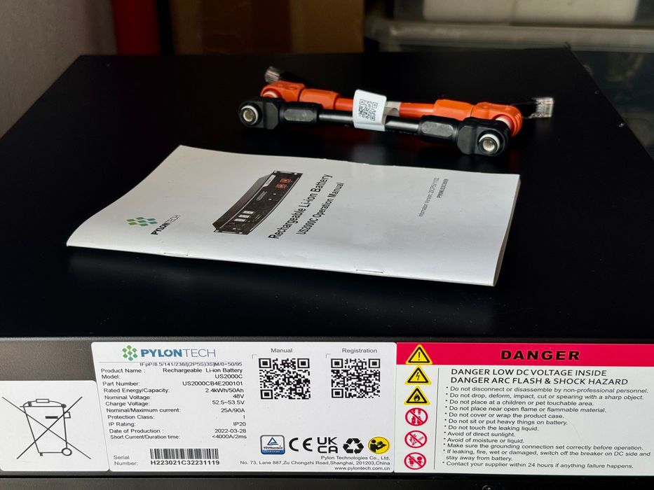 Bateria 48V LiFePO4 Pylontech US2000C