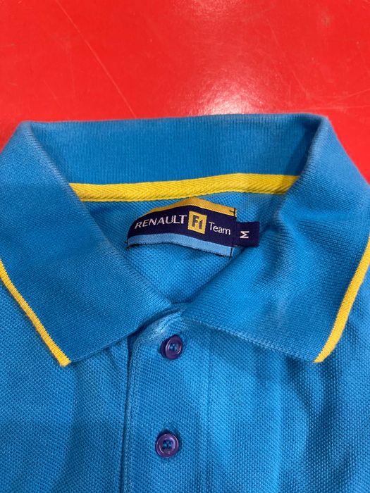 Camisa Polo Vintage 2005 da Renault F1 Team - Azul e Amarelo -M