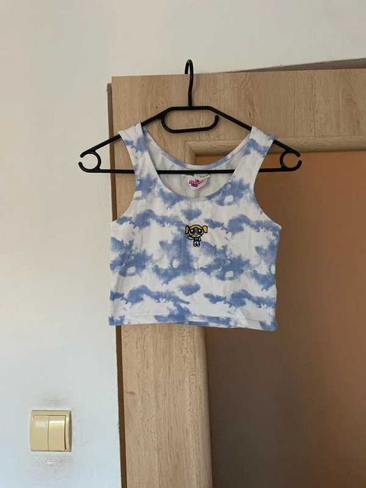 crop top niebieski