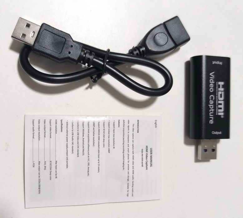 Плата / карта відеозахоплення USB-A Type-C HDMI 4K 30/60Hz