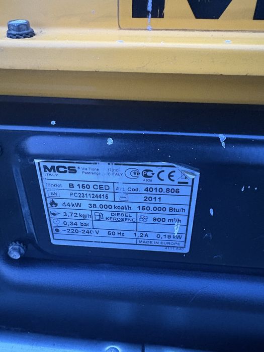 Master nagrzewnica olejowa B150ced 44kw