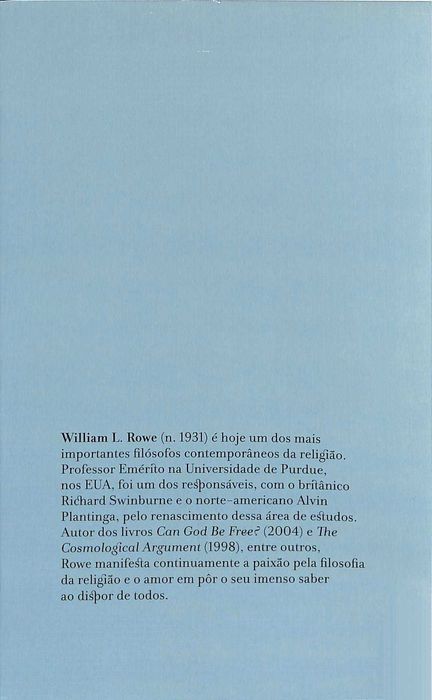 "Introdução à Filosofia da Religião" de William L. Rowe [Novo]