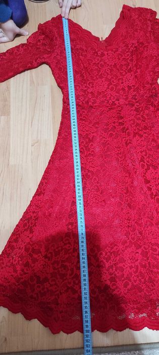 Suknia damska koronkowa czerwona rozm. S