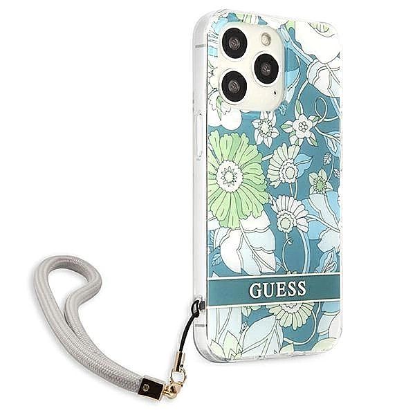 Etui Guess Flower Strap na iPhone 13 Pro Max - zielone