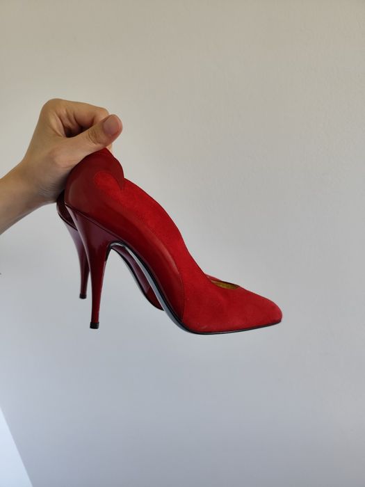 Buty na obcasie 38 czerwone szpilki