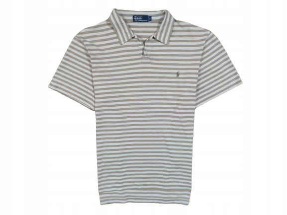 POLO RALPH LAUREN Koszulka Polo w Paski Męska Logowana r. L