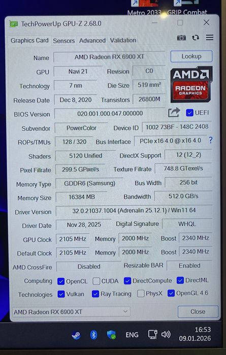 Відеокарта PowerColor Radeon RX 6900 XT RedDevil - 16Gb