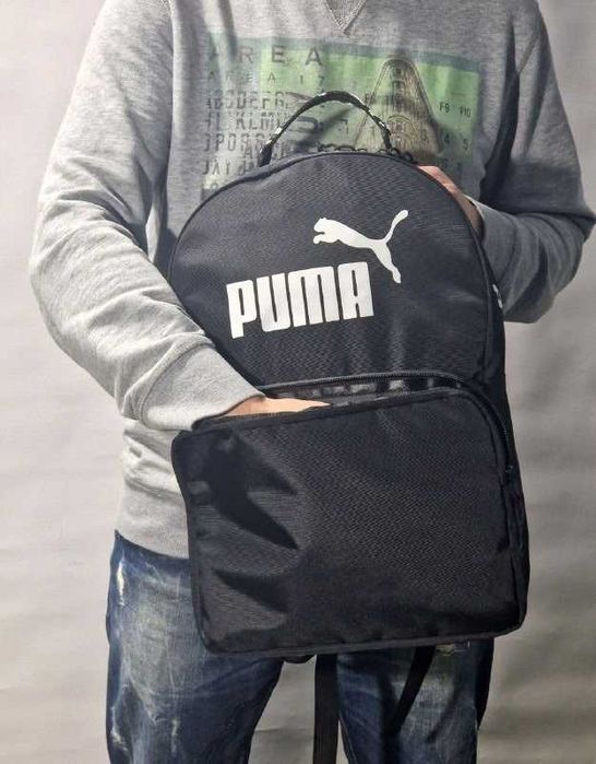 Чорний рюкзак Puma з принтом - легкий, міський, універсальний