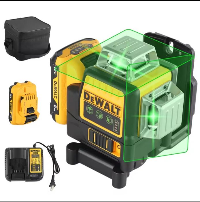 Laser DeWalt DW089LG 360 krzyżowy poziomica laserowa zielony bateria