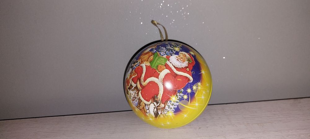 Kula Boże Narodzenie Mikołaj pudełko ozdoba