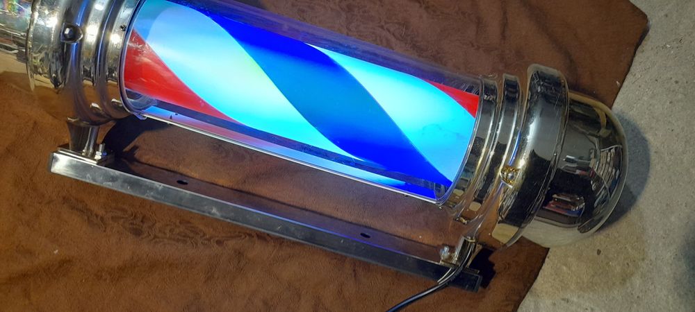 Barber Pole - Lampa barberska do zakładu dekoracyjna.