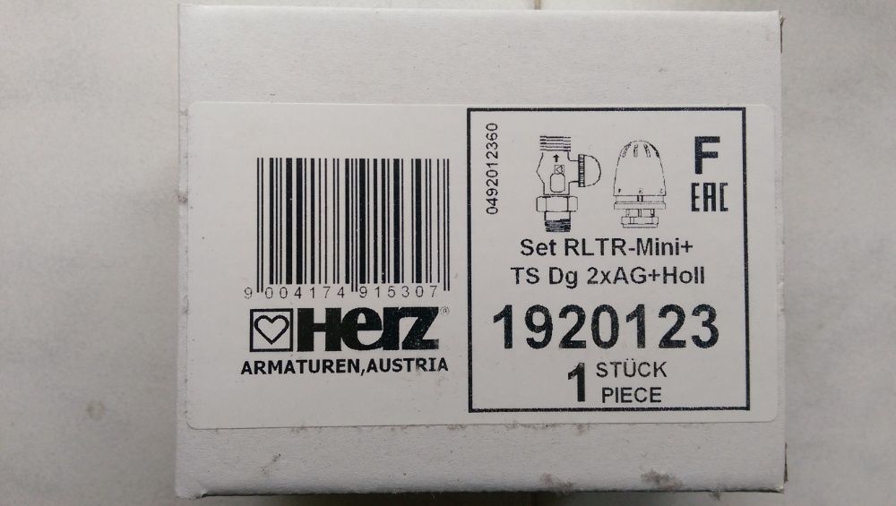 RTL Zawór, ogranicznik temp. na powrocie HERZ kątowy MINI