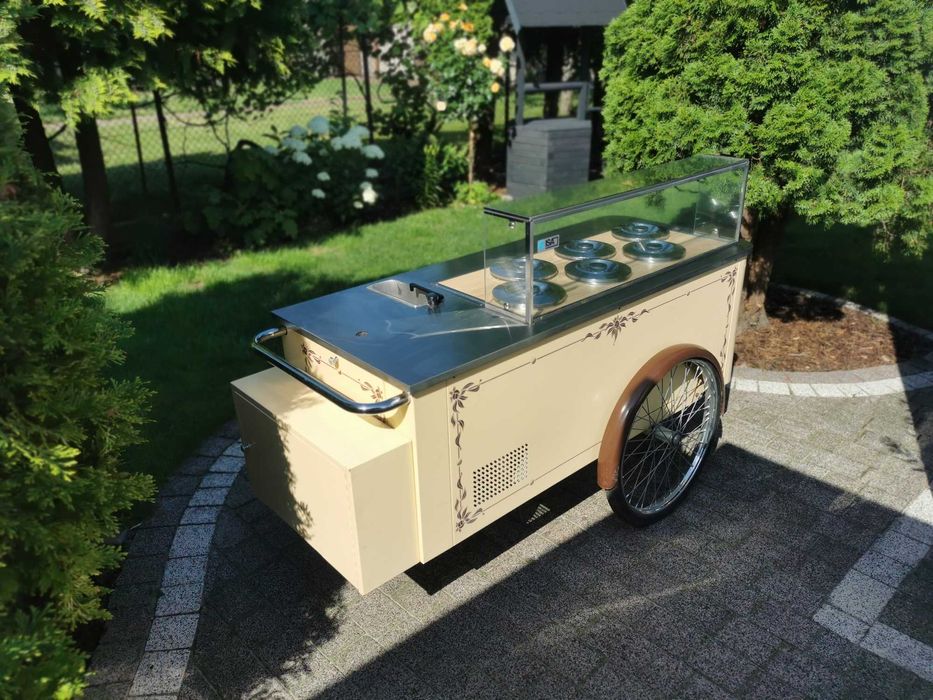 Wózek do lodów pozzetti /  Riksza do lodów / 6 smaków