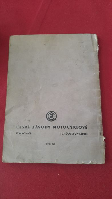 Manual Mota CZ Checoslováquia (1965)