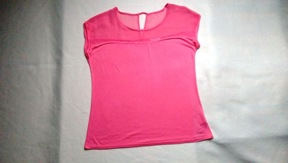 bluzka pomarańczowa/koralowa bez rękawów