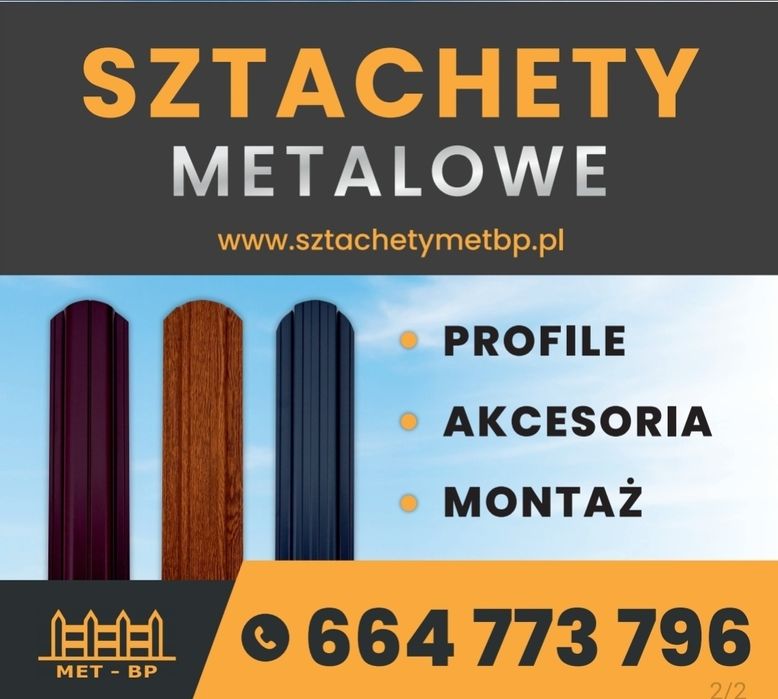 Sztachety metalowe panele producent montaż