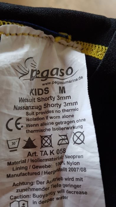 Pianka neoprenowa Pegaso Kids M 10 lat