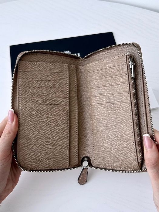 COACH Medium Zip Around Жіночий гаманець шкіряний оригінал подарунок