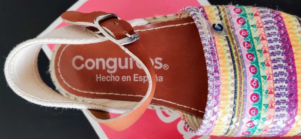 Sandálias Alpercatas de menina, marca Conguitos, tamanho 26