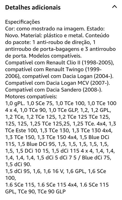 Kit de fechaduras para carro