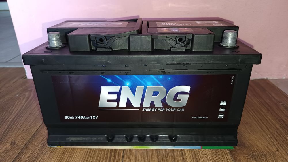 Akumulator ENRG 80Ah/740A. Stan db.