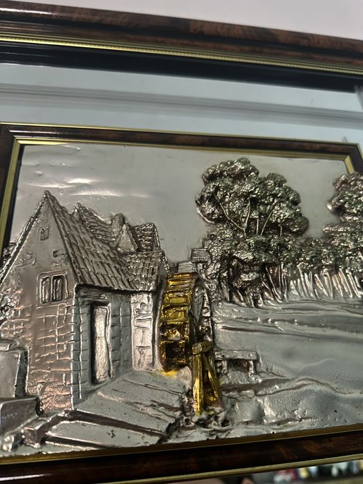 Quadro com relevo em prata arg. 92564740139025794122