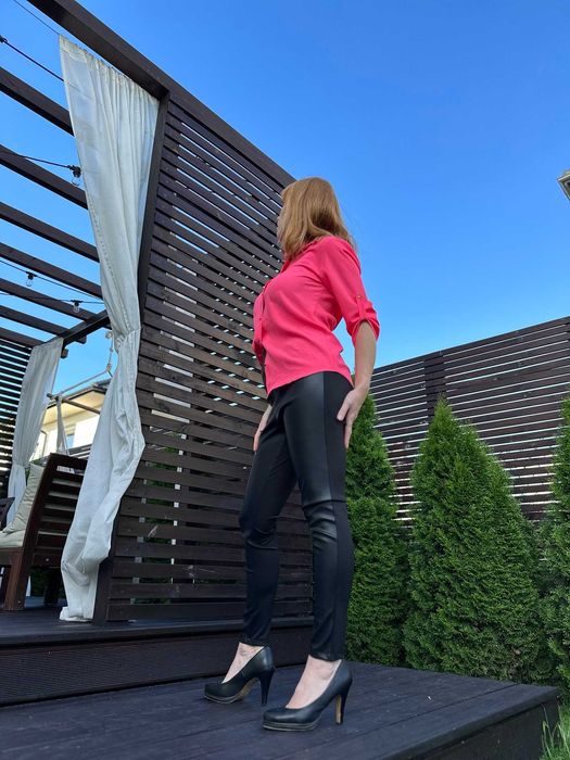 NOWE spodnie La Blanche w stylu skórzanym rozmiar uniwersalny