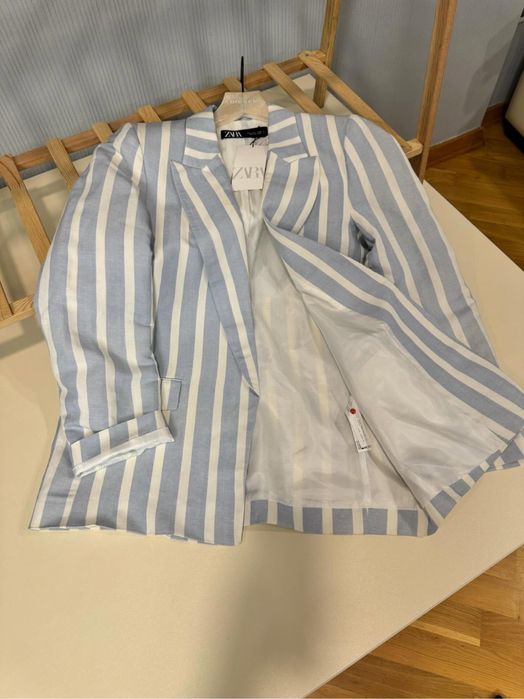 Стильний літній піджак, блейзер льон Zara xl