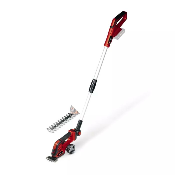 Einhell Ge-Cg 18/100 Li T-Solo Akumulatorowe Nożyce Ogrodowe, Czerwony, 10 cm z przedłużeniem teleskopowym bez akumulatora i ładowarki