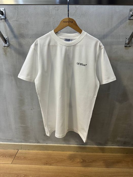 OFF-white футболка мужская оверсайз белая оригинал унисекс