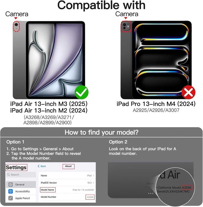 Nowy case iPad Air 13 cali M3/2 2024 / iphone / etui/ ochrona / A2405!